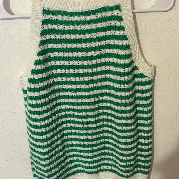 CAT & JACK- Green and white stripped tank - Picture 2 of 3